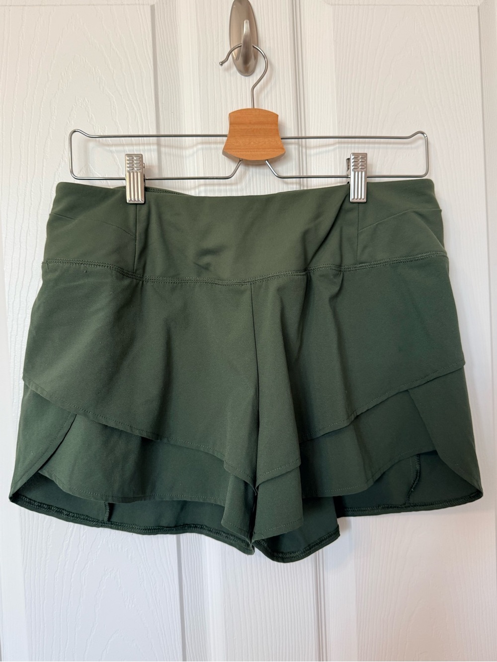 CALIA by Carrie Underwood Olive Green Layered Active Skort Shorts